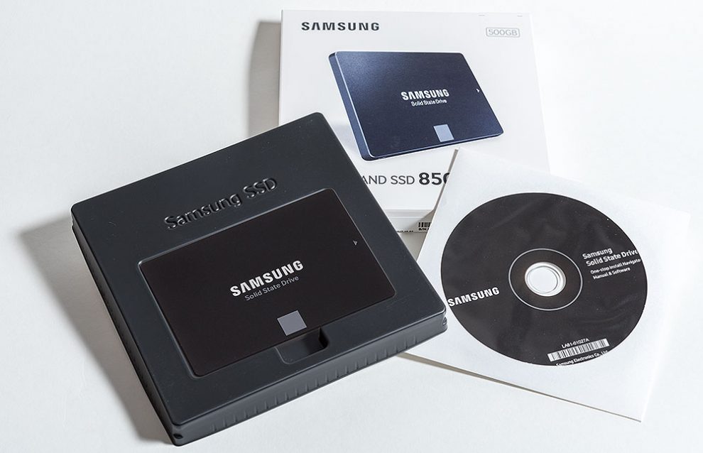 Samsung SSD frisch ausgepackt.