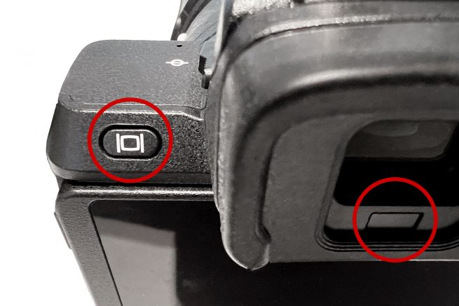 Nikon Z 50 Augensensor und Knopf für Bildschirmauswahl zur Bildkontrolle